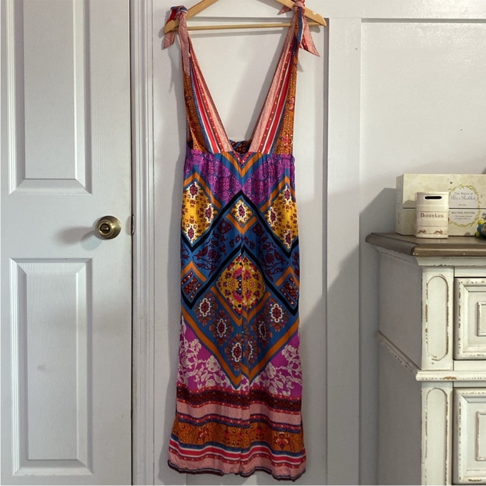 Free People Maritza Boho Floral Jumpsuit One Piece Womens Overalls Size 2 - Picture 2 of 13